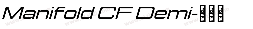 Manifold CF Demi字体转换